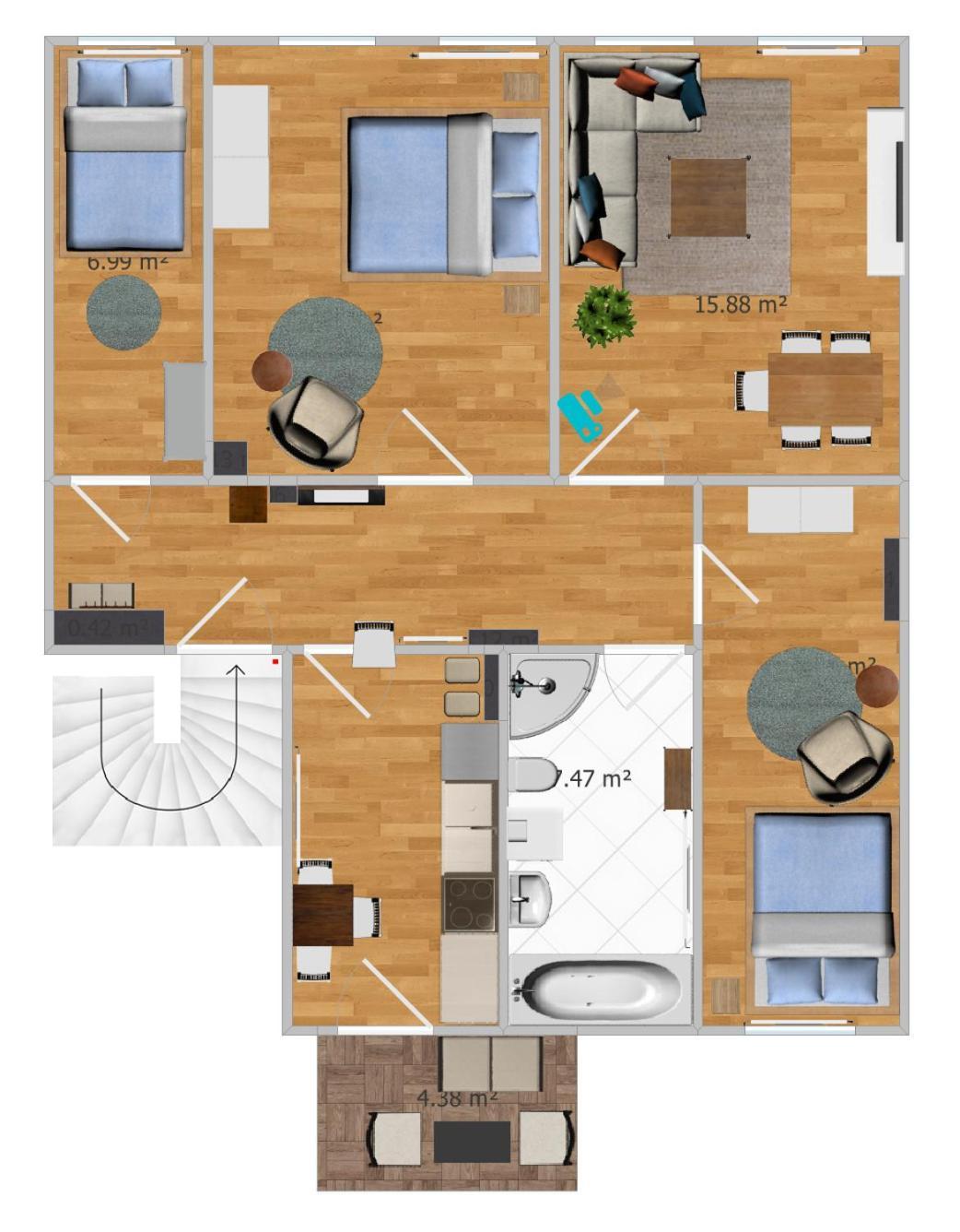 Ferienwohnung Fuer 8 Mit Balkon Erfurt Luaran gambar